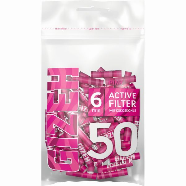 ▷Gizeh Pink Active Filter 6mm 50er
